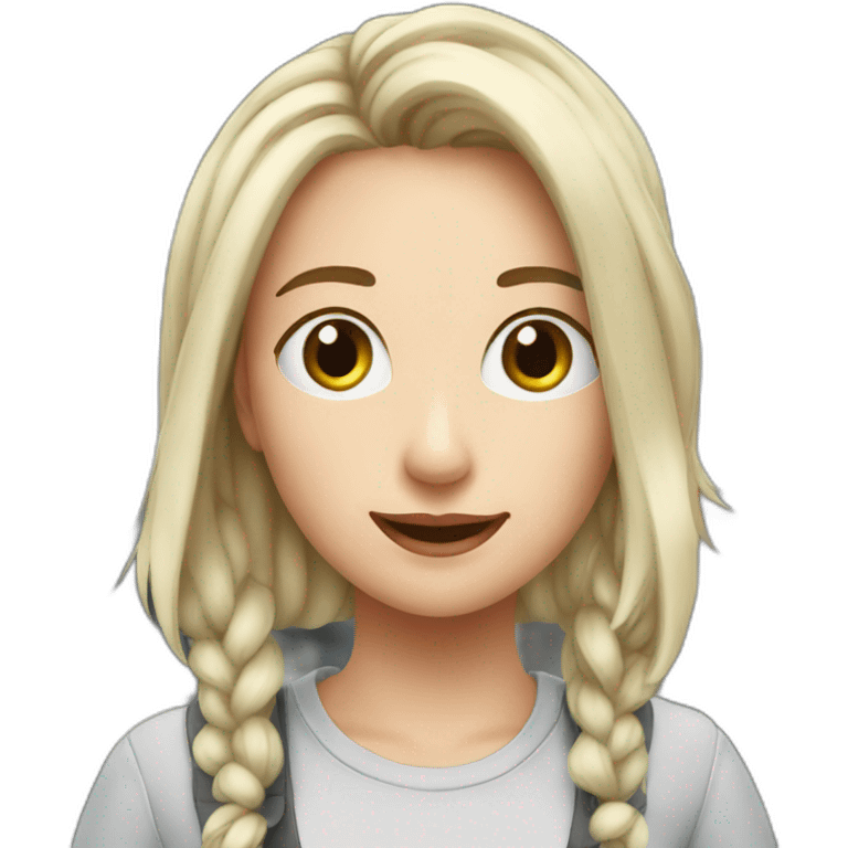 eva elfie at her work emoji