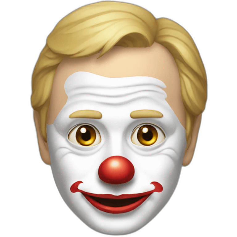 Putin clown face mask emoji