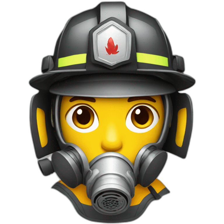 Firefighter with respiratory protection emoji