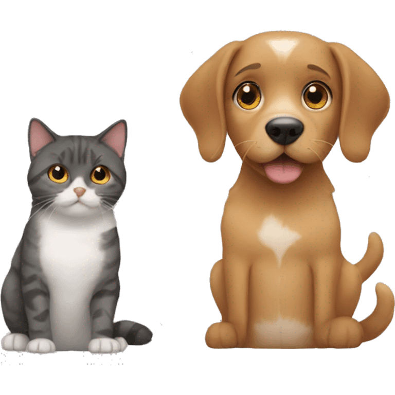 Dog and cat  emoji