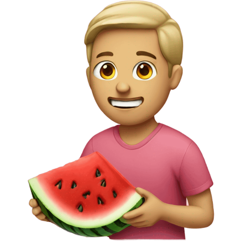 A person eating watermelon  emoji