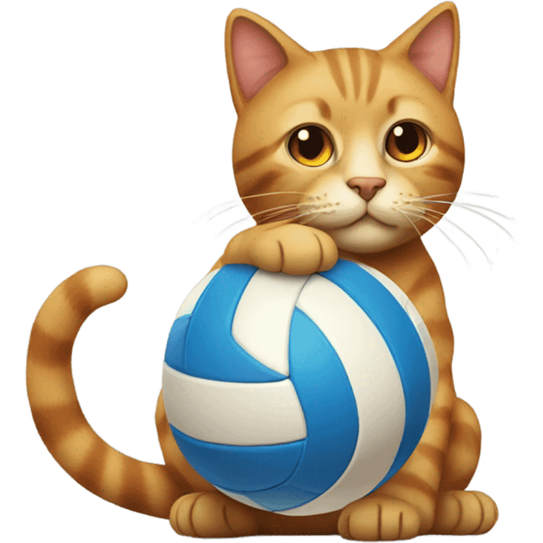 Cat with a volleyball  emoji