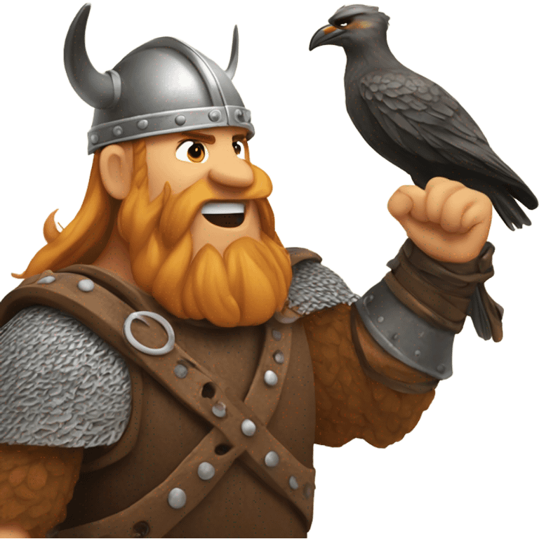 Viking slapping a bird emoji