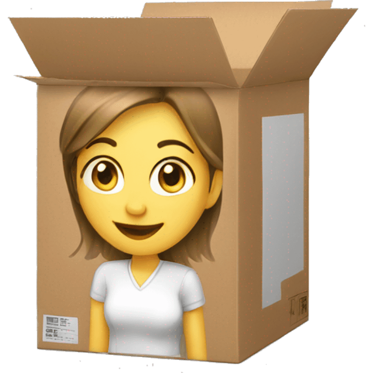 White women delivery box emoji