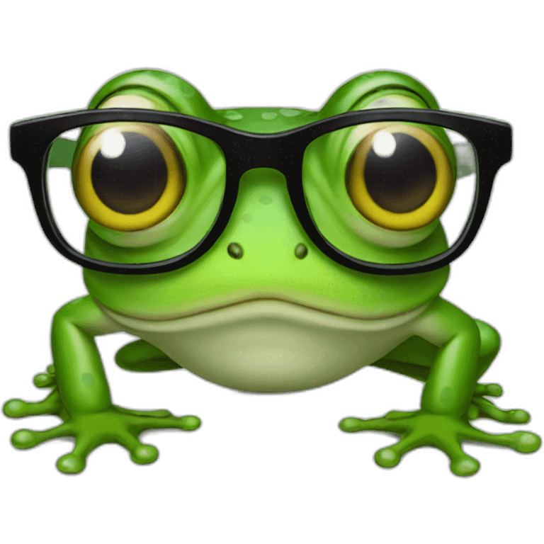 glasses frog emoji