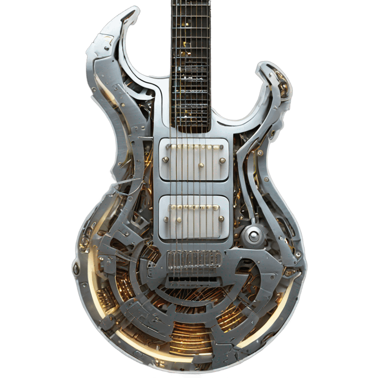 cyberpunk scifi mechanical guitar emoji