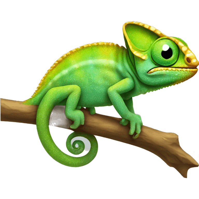 chameleon that has golden and diamond sc emoji