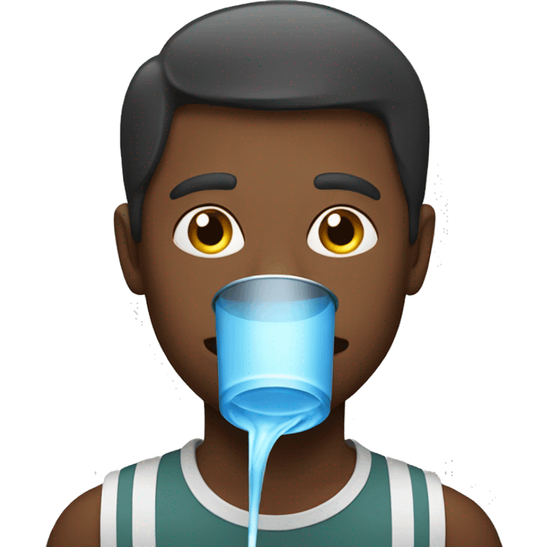 A man drinking water emoji