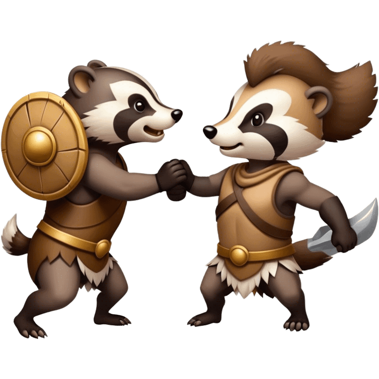 badger defeating a spartan  emoji