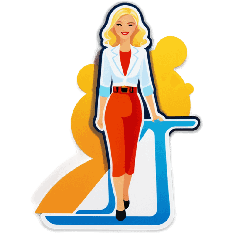 Blonde thin woman on a cruise ship  emoji