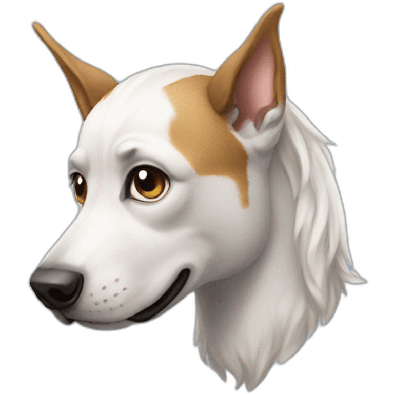 Chien sur une licorne emoji