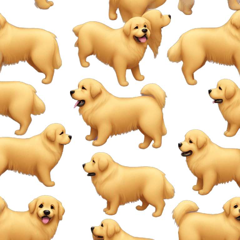 Golden retriever fat fluffy emoji