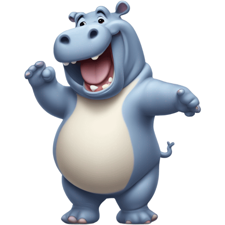 Dancing hippo emoji