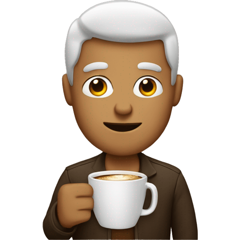 Man with coffe  emoji