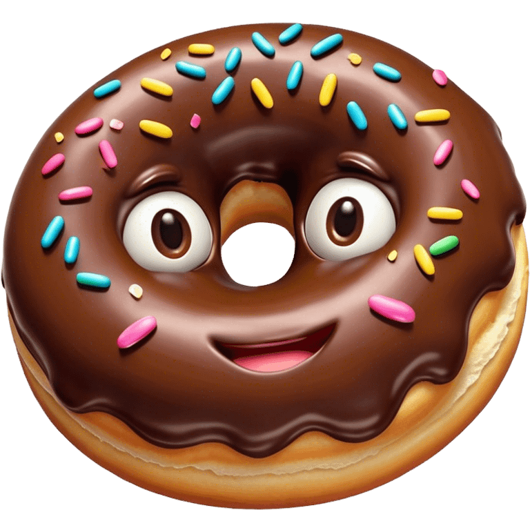 Donut with face emoji