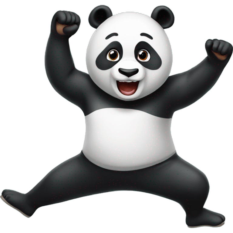 Panda haciendo ejercicio  emoji