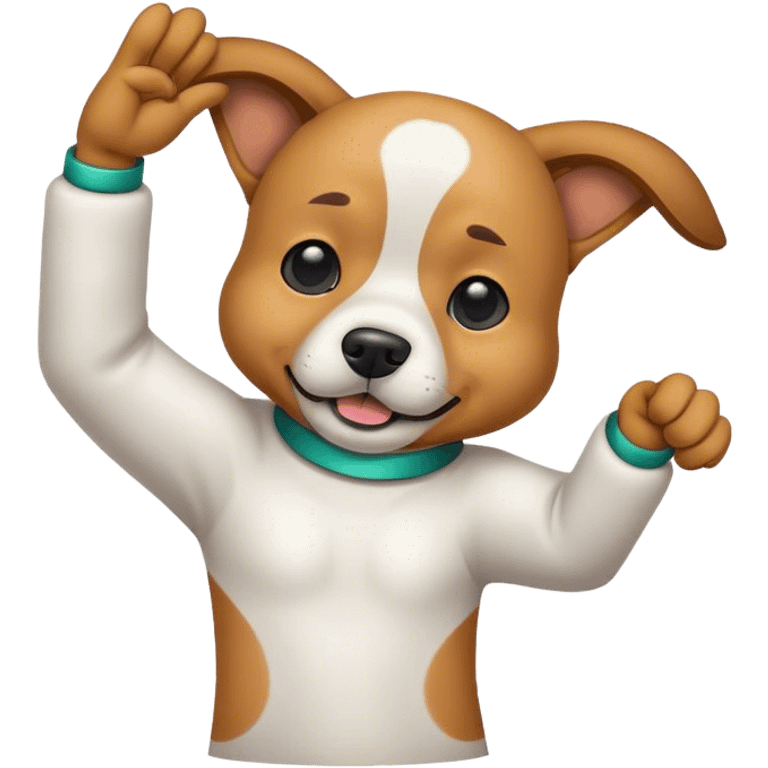 Dog dabbing emoji