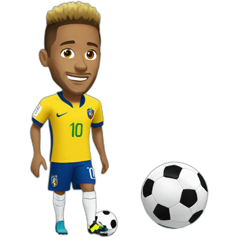 Neymar qui fait un geste technique au foot emoji