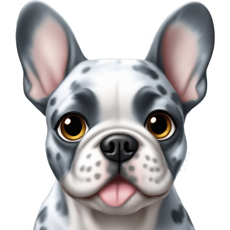 French bulldog blue Merle  emoji