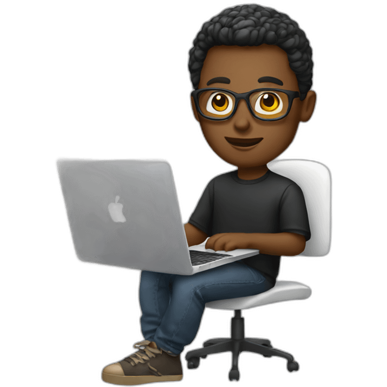 Designer with Macbook emoji