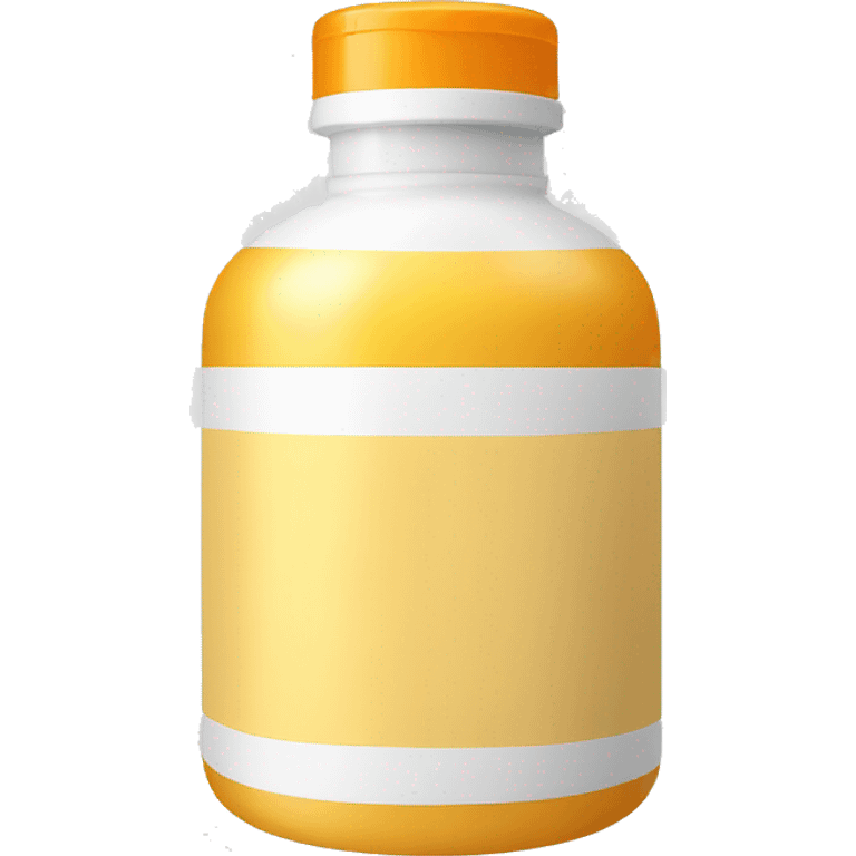 Yellow/orange jar of lotion with white top emoji