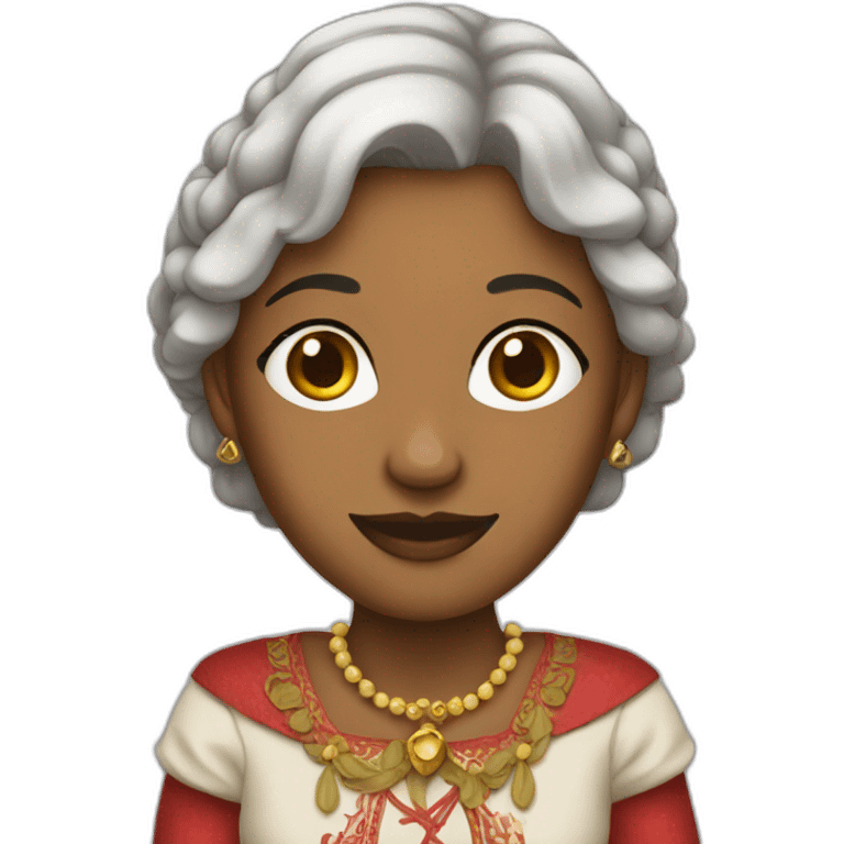 Femme bressane en costume traditionnel emoji