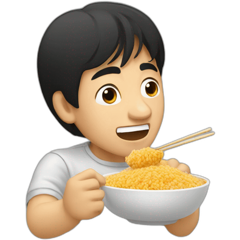 jackie chan eating rice emoji