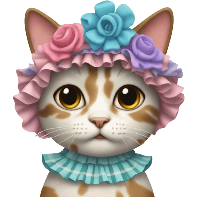 cat wearing a dress emoji