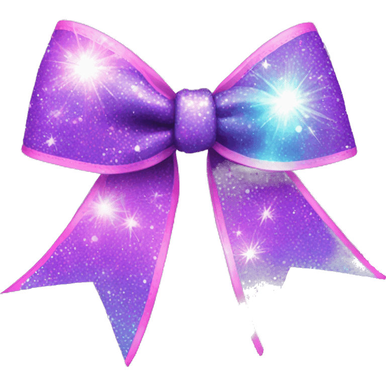 cheer bow with sparkles  emoji