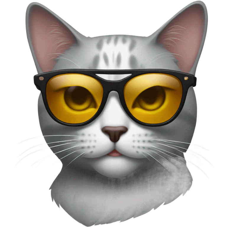 Cat with sunglasses emoji