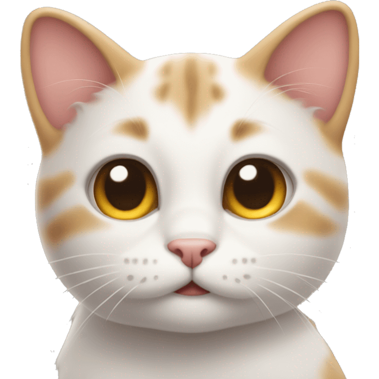 A cute cat with chin up emoji