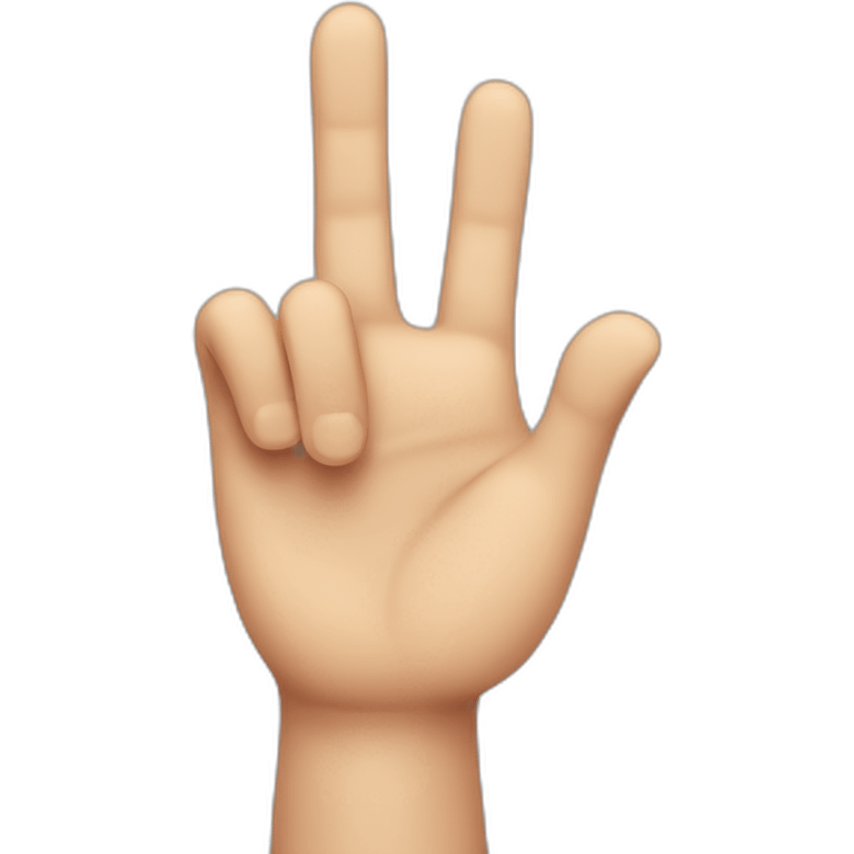 Palm of one hand open except for the middle finger, which is extended outwards emoji