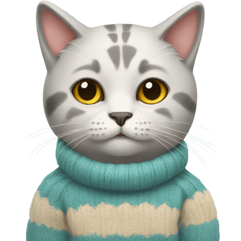 cat wearing a sweater emoji