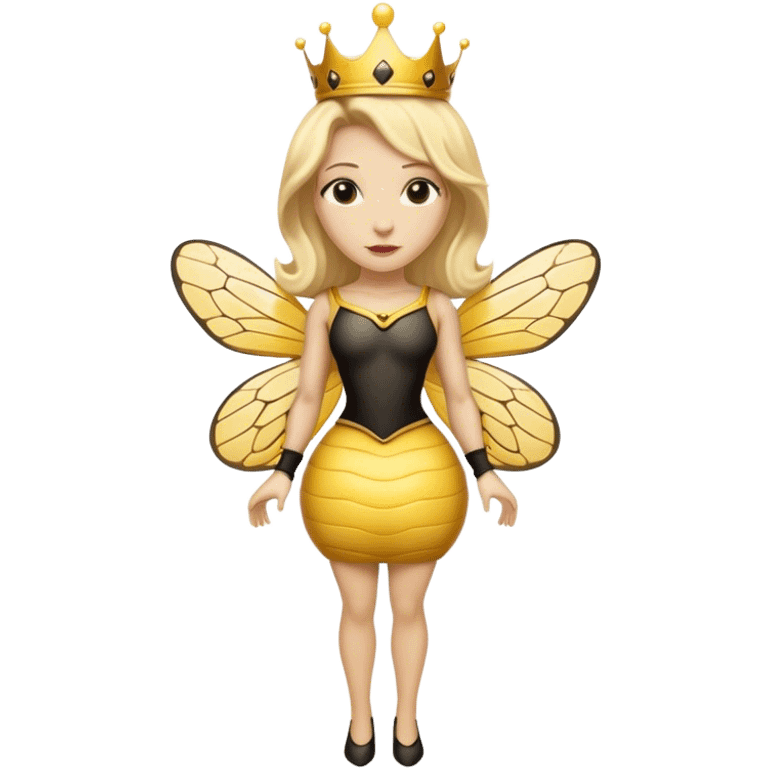 Full Body plus  Queen bee woman with  blonde hair and big nose emoji