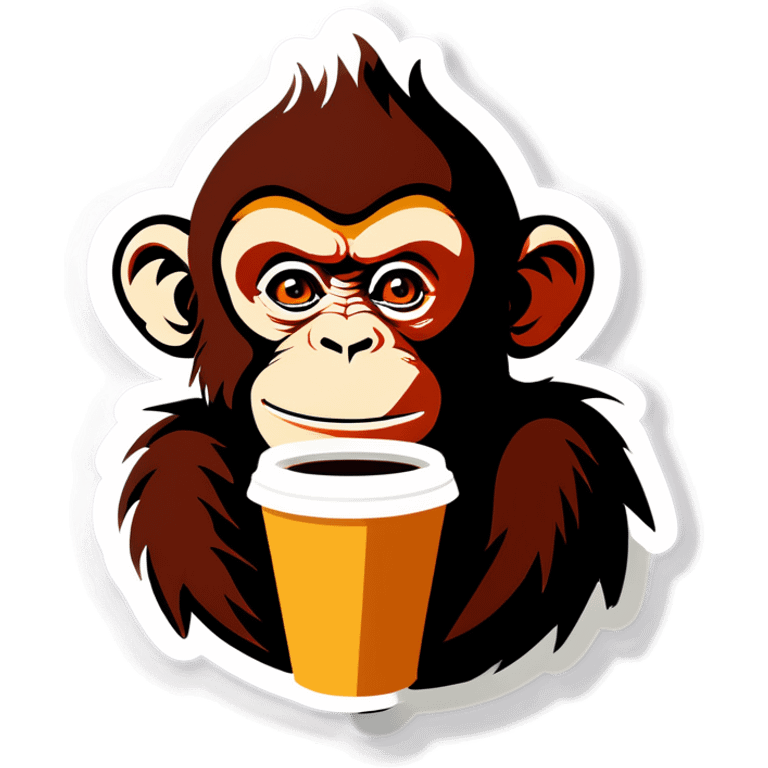 Monkey coffee emoji