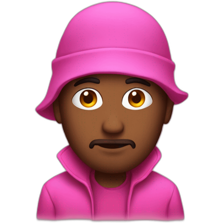 mysterious men in pink emoji