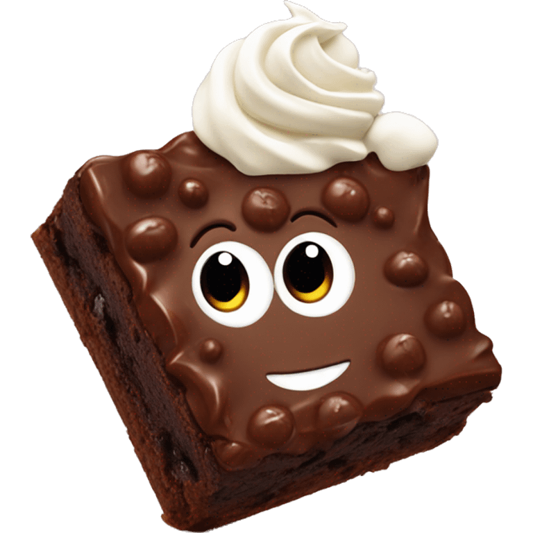 Hot Brownie with whipcream emoji