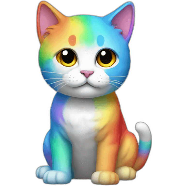 Rainbow Cat Full Body emoji