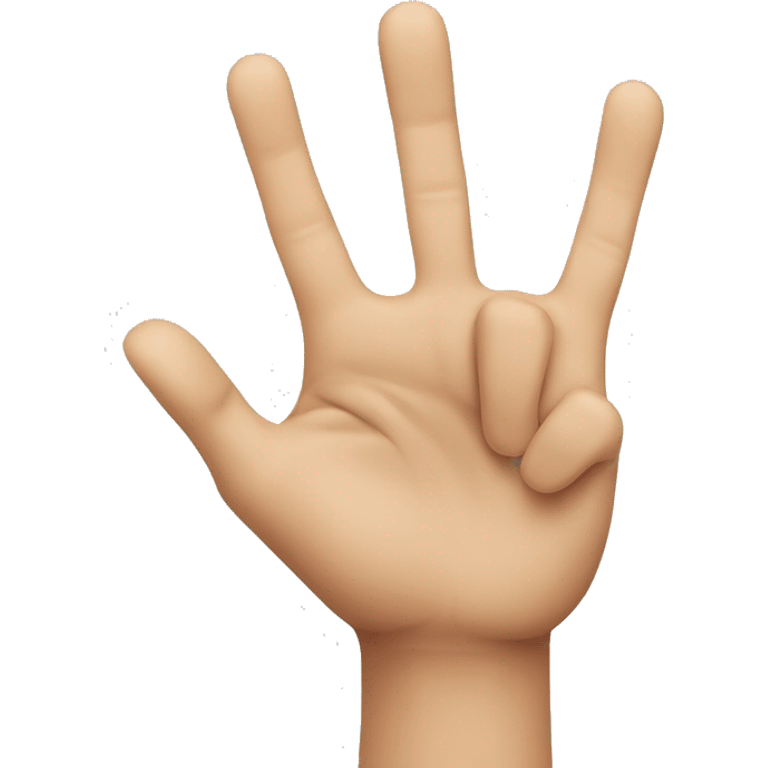 Hand with 4 fingers up emoji