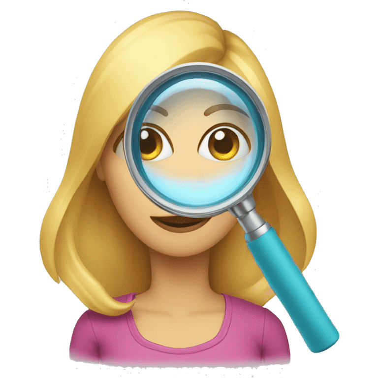 Woman with magnifying glass emoji