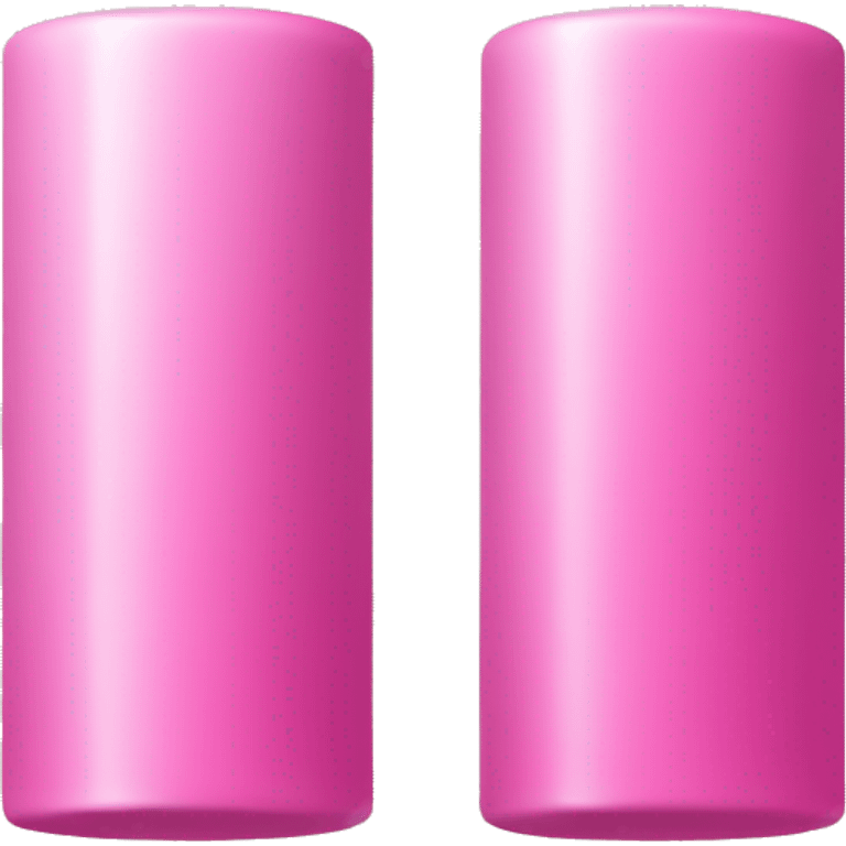 cylindrical shaped pink object with two smaller pink circles at the bottom emoji