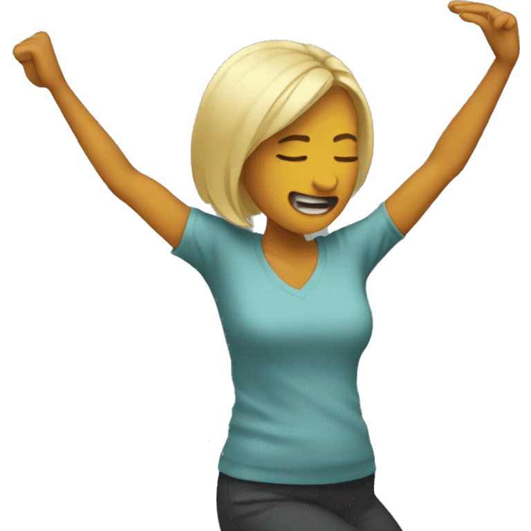 A woman dabbing emoji