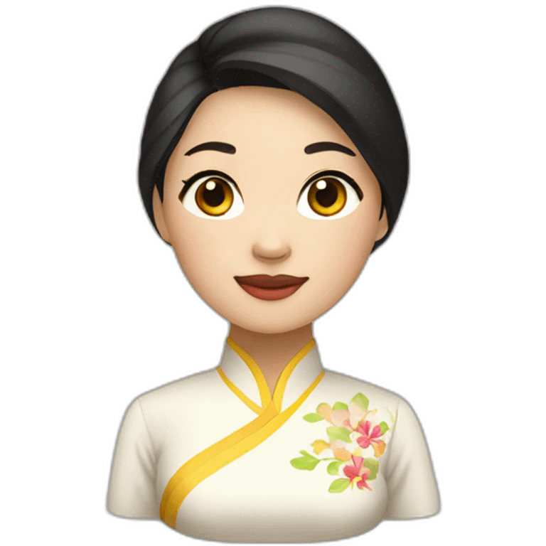 vietnamese woman wearing ao dai emoji