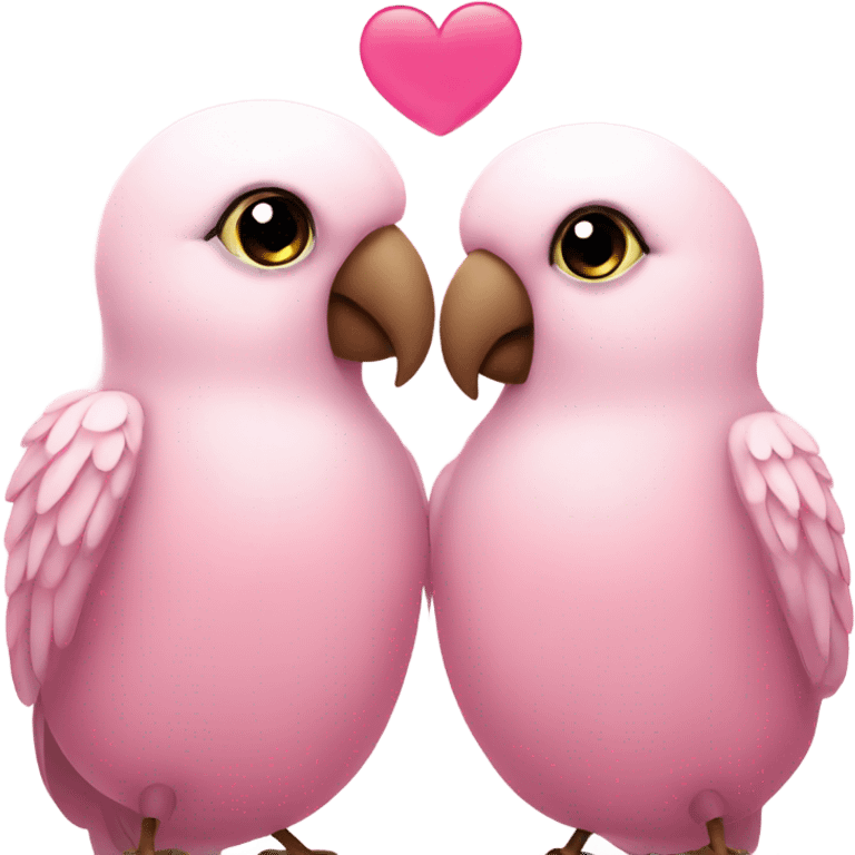 Light pink love birds emoji