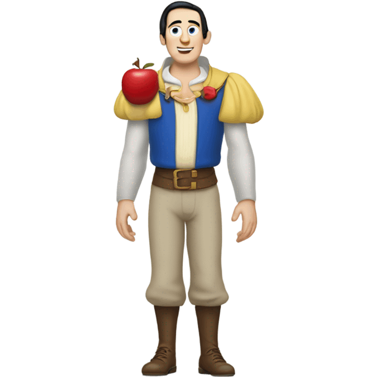 Tall Snow White man with five arms  emoji