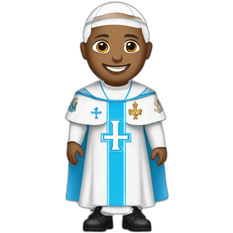 Pope Francis with the Olympique de Marseille jersey emoji