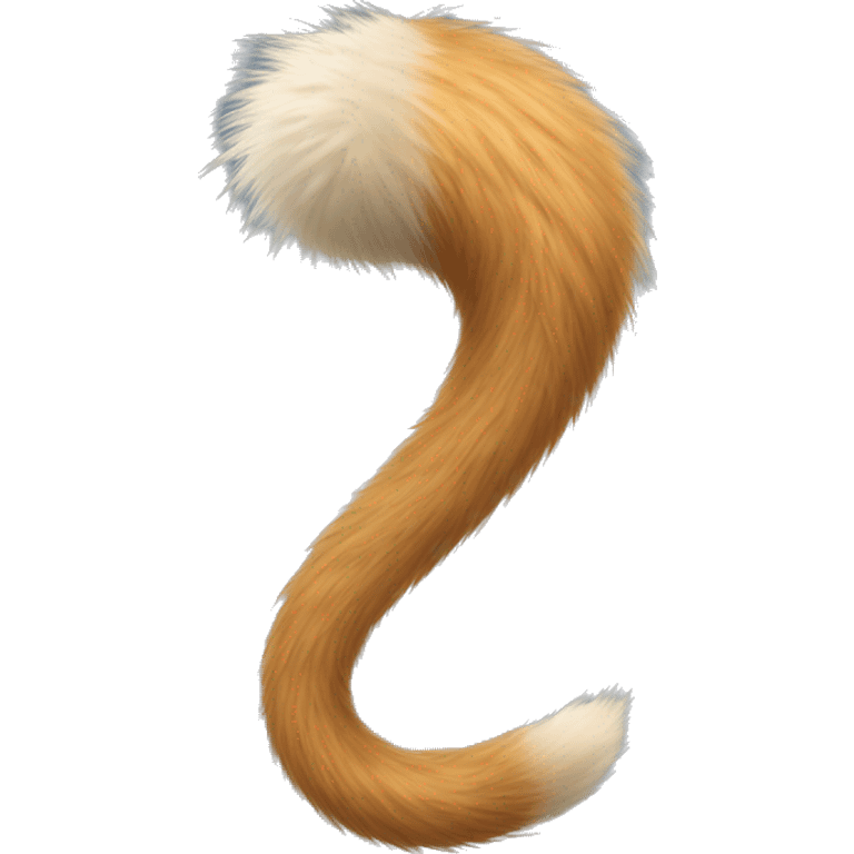 Hairy tail with a handle  emoji