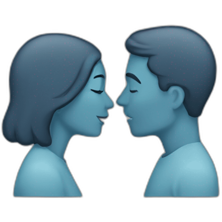 Man and woman kissing emoji