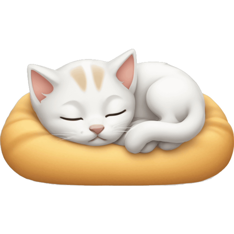 Cute kitten sleeping emoji