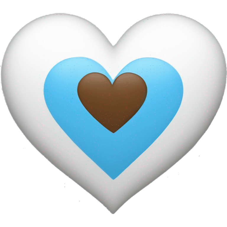 Half blue half white heart emoji